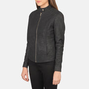 Kelsee Chaqueta Biker de Cuero para Mujer – Vista alternativa del producto 2
