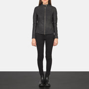 Kelsee Chaqueta Biker de Cuero para Mujer – Vista alternativa del producto 3