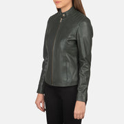 Kelsee Chaqueta Biker de Cuero para Mujer – Vista alternativa del producto 2