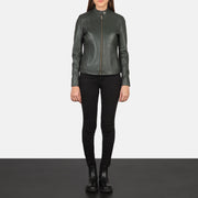 Kelsee Chaqueta Biker de Cuero para Mujer – Vista alternativa del producto 3