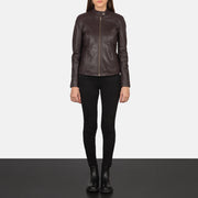 Kelsee Chaqueta Biker de Cuero para Mujer – Vista alternativa del producto 3