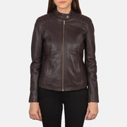 Kelsee Chaqueta Biker de Cuero para Mujer – Vista alternativa del producto 4