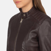 Kelsee Chaqueta Biker de Cuero para Mujer – Vista alternativa del producto 6
