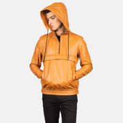 Kenton Hooded Chaqueta de Cuero para Hombre – Vista alternativa del producto 4