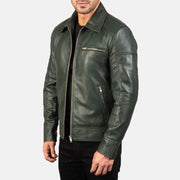 Lavendard Chaqueta Biker de Cuero para Hombre – Vista alternativa del producto 2