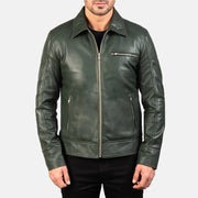 Lavendard Chaqueta Biker de Cuero para Hombre – Vista alternativa del producto 3