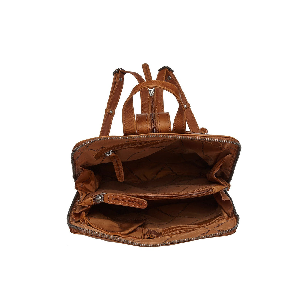 Cognac Leather Backpack Amanda, detail view 4