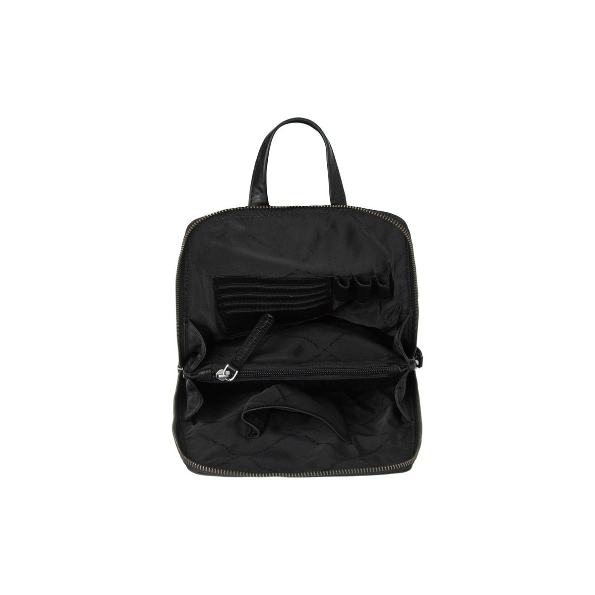 Solid Antique Brass Hardware &amp; Heavy-Duty Dual Zipper Detail on Linford Full-Grain Leather Backpack para Mujer