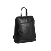 Naomi Full-Grain Leather Backpack para Mujer in Classic 100% Full-Grain Leather - Full Exterior Front Profile View | Comprar online