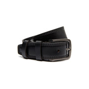 
Manovo Cuero Flor Integral Belt para Hombre en clásico 100% cuero flor integral - Full Exterior Vista frontal y silueta entallada | Comprar online