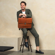 Salvatore Full-Grain Leather Briefcase para Hombre – Vista alternativa del producto 3