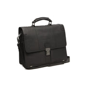 Stuttgart Full-Grain Leather Briefcase para Mujer in Classic 100% Full-Grain Leather - Full Exterior Front Profile View | Comprar online