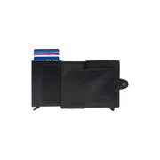 Baldwin Full-Grain Leather Card Holder para Mujer - Structured Side Profile Showing Gusset Depth &amp; Expansion Capacity
