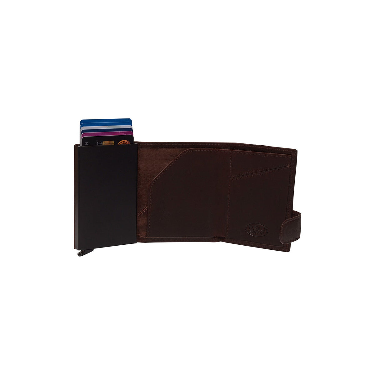 
Brown Leather Card Holder Frankfurt, detail view 3