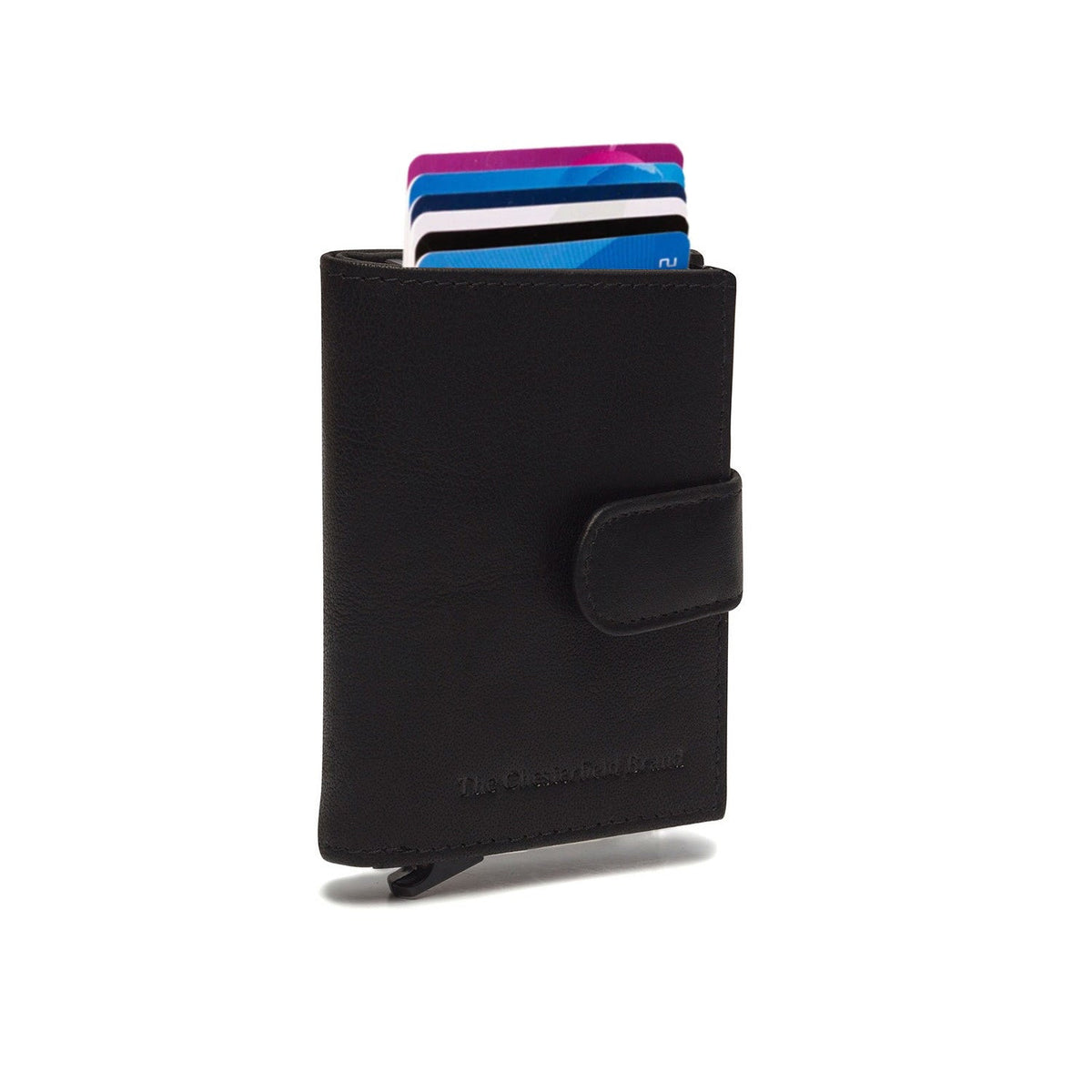 Hannover Full-Grain Leather Card Holder para Mujer in Classic 100% Full-Grain Leather - Full Exterior Front Profile View | Comprar online
