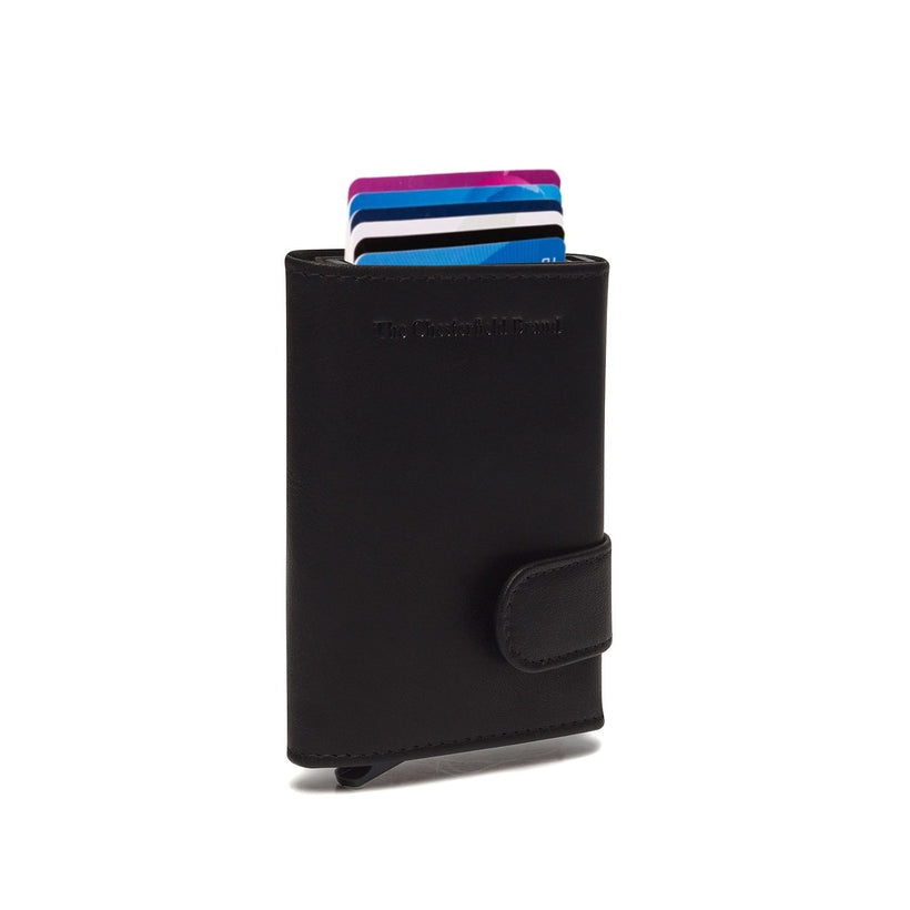 Portland Full-Grain Leather Card Holder in Classic 100% Full-Grain Leather - Full Exterior Front Profile View | Buy Online