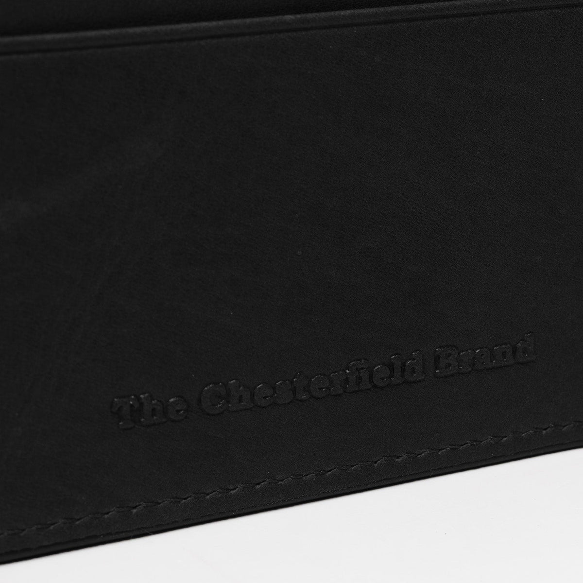 Solid Antique Brass Hardware &amp; Heavy-Duty Dual Zipper Detail on Leather Card Wallet para Mujer