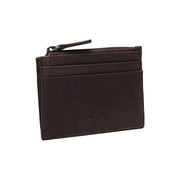 Brown Leather Card Wallet para Mujer, detail view 4