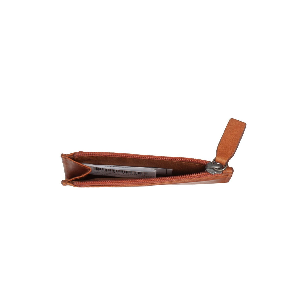 Cognac Leather Card Wallet para Mujer, detail view 1