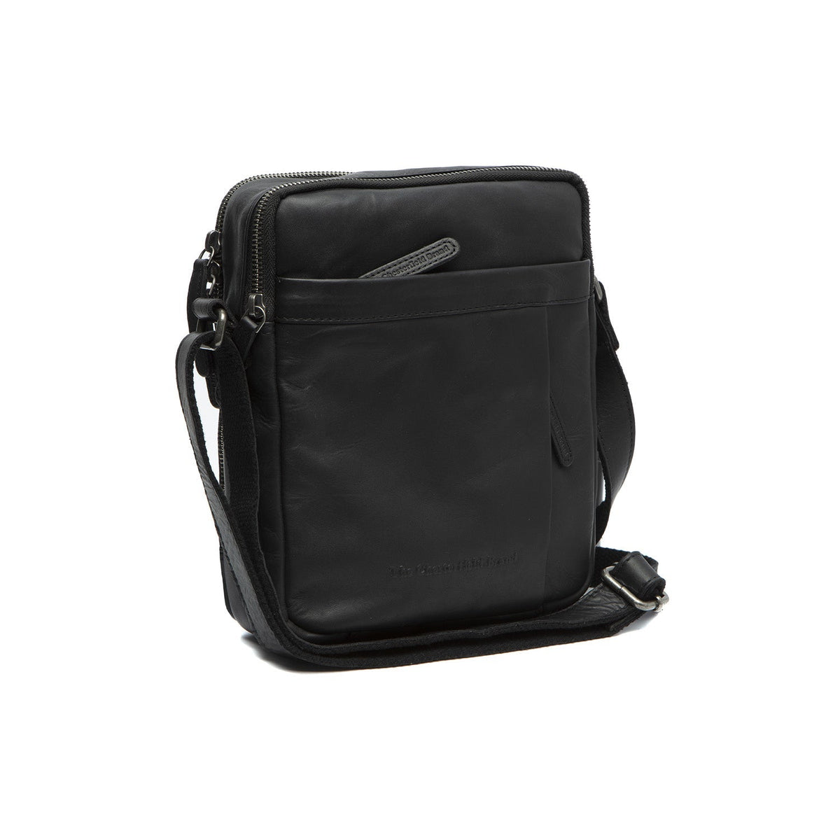 Alva Full-Grain Leather Crossbody Bag para Hombre in Classic 100% Full-Grain Leather - Full Exterior Front Profile View | Comprar online