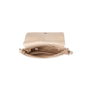 Ann Full-Grain Leather Crossbody Bag para Mujer - Structured Side Profile Showing Gusset Depth &amp; Expansion Capacity
