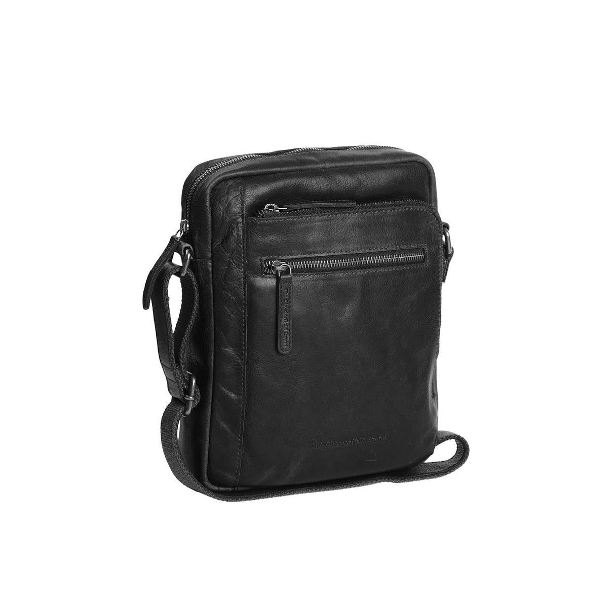 Dessau Full-Grain Leather Crossbody Bag para Hombre in Classic 100% Full-Grain Leather - Full Exterior Front Profile View | Comprar online