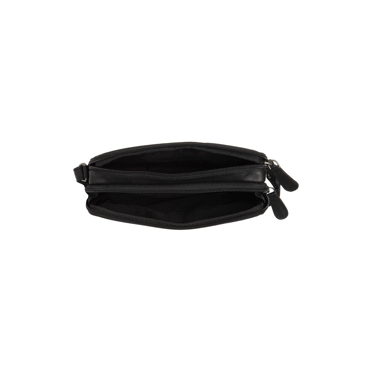 Solid Antique Brass Hardware &amp; Heavy-Duty Dual Zipper Detail on Ellon Full-Grain Leather Crossbody Bag para Mujer