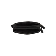Solid Antique Brass Hardware &amp; Heavy-Duty Dual Zipper Detail on Ellon Full-Grain Leather Crossbody Bag para Mujer