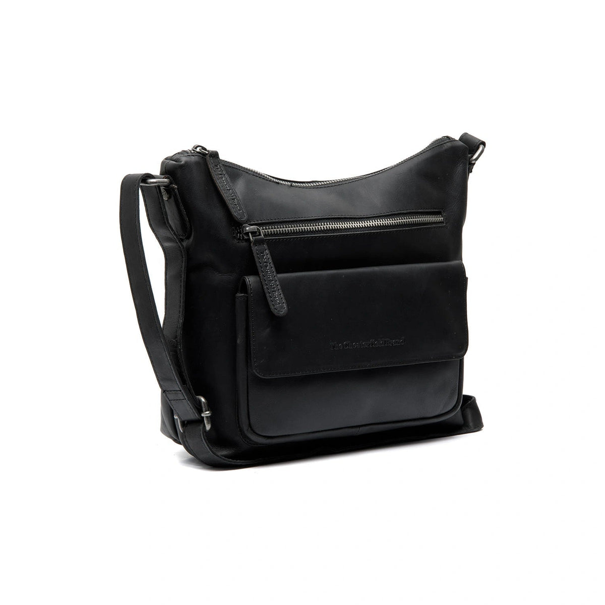 Hailey Full-Grain Leather Crossbody Bag para Mujer in Classic 100% Full-Grain Leather - Full Exterior Front Profile View | Comprar online