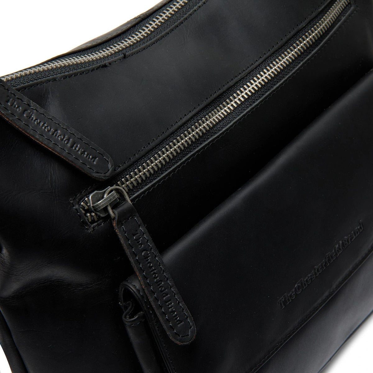 Classic 100% Full-Grain leather Bag - Rear Perspective Showing Reinforced Leather Straps &amp; Stitching