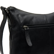 Hailey Full-Grain Leather Crossbody Bag para Mujer - Structured Side Profile Showing Gusset Depth &amp; Expansion Capacity