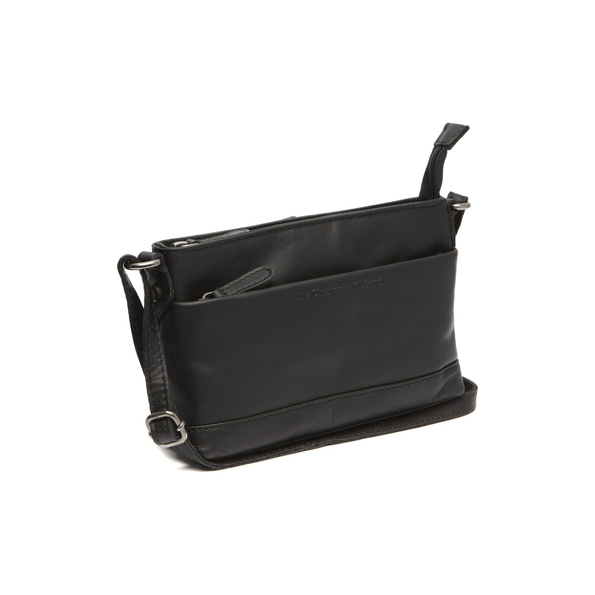 Salerno Full-Grain Leather Crossbody Bag para Mujer in Classic 100% Full-Grain Leather - Full Exterior Front Profile View | Comprar online