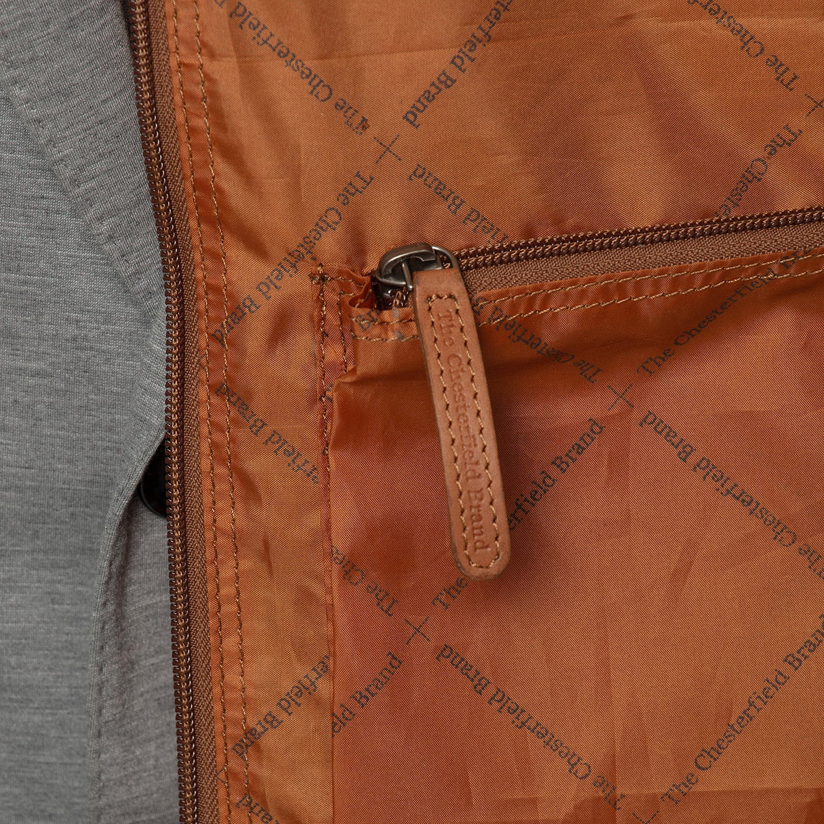 Cognac Leather Garment Bag Josh para Mujer, detail view 6