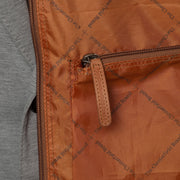 Cognac Leather Garment Bag Josh para Mujer, detail view 6