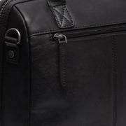 Tailored Rib Cuffs &amp; Hem Craftsmanship Construction Detail on Langton Full-Grain Leather Handbag para Mujer
