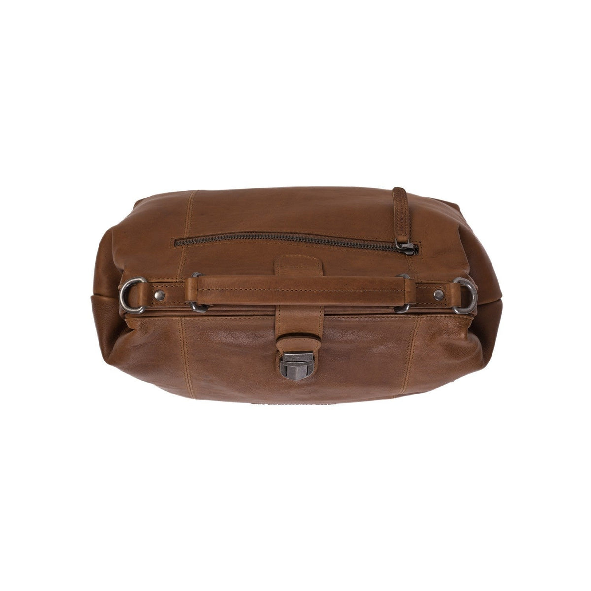 
Cognac Leather Handbag Shaun, detail view 4