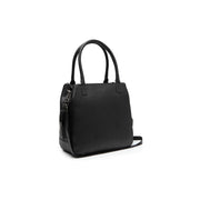 Solvin Full-Grain Leather Handbag para Mujer in Classic 100% Full-Grain Leather - Vista frontal y silueta a medida | Comprar online