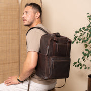 
Calden Mochila de cuero flor para portátil – alternate product view 2