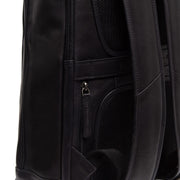 Solid Antique Brass Hardware &amp; Heavy-Duty Dual Zipper Detail on Detroit Full-Grain Leather Laptop Backpack para Mujer