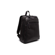 Detroit Full-Grain Leather Laptop Backpack para Mujer in Classic 100% Full-Grain Leather - Full Exterior Front Profile View | Comprar online