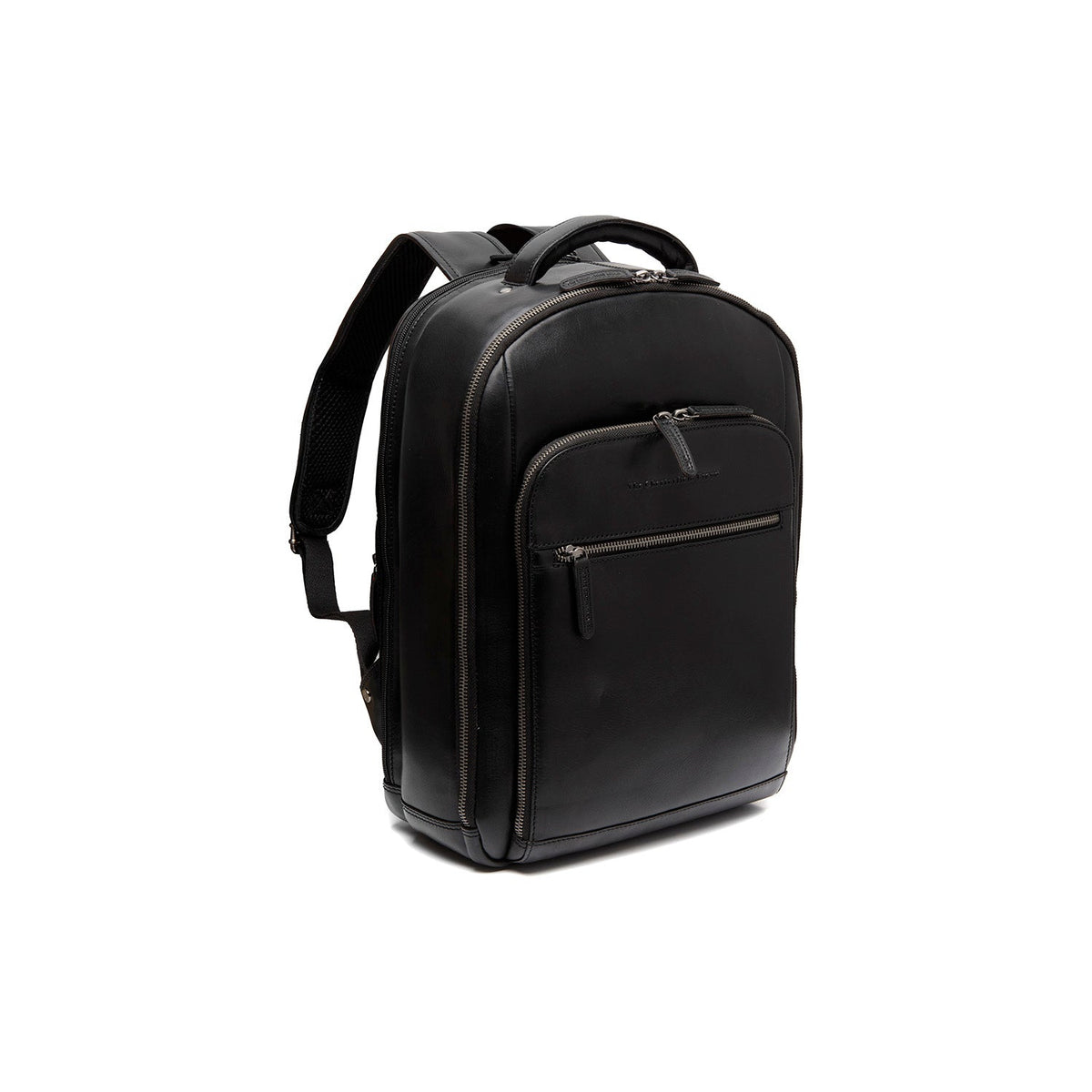 Maggiore Full-Grain Leather Laptop Backpack para Hombre in Classic 100% Full-Grain Leather - Full Exterior Front Profile View | Comprar online