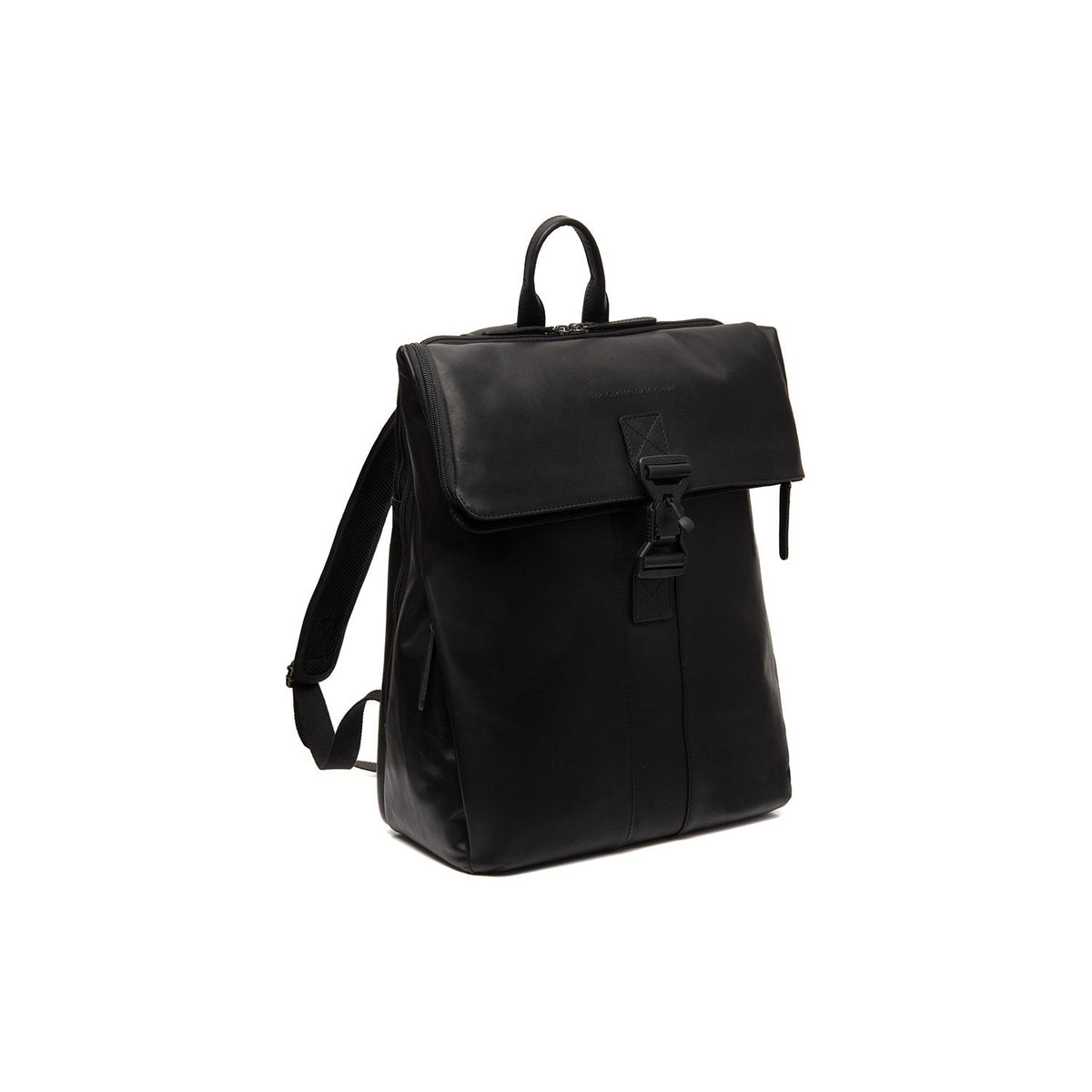 Savona Full-Grain Leather Laptop Backpack para Mujer in Classic 100% Full-Grain Leather - Full Exterior Front Profile View | Comprar online