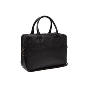 Boston Full-Grain Leather Laptop Bag para Hombre in Classic 100% Full-Grain Leather - Full Exterior Front Profile View | Comprar online