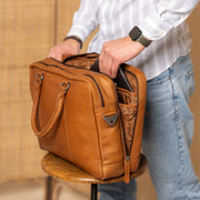 Boston Full-Grain Leather Laptop Bag para Hombre – Vista alternativa del producto 3