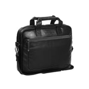 Calvi Full-Grain Leather Laptop Bag para Mujer in Classic 100% Full-Grain Leather - Full Exterior Front Profile View | Comprar online