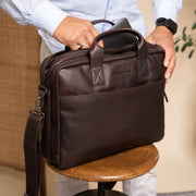 Frazer Full-Grain Leather Laptop Bag para Mujer – Vista alternativa del producto 2