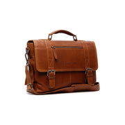 Imperia Full-Grain Leather Laptop Bag para Hombre in Classic 100% Full-Grain Leather - Full Exterior Front Profile View | Comprar online