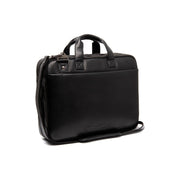 Iseo Full-Grain Leather Laptop Bag para Hombre in Classic 100% Full-Grain Leather - Full Exterior Front Profile View | Comprar online