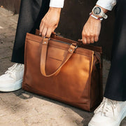 Manly Full-Grain Leather Laptop Bag para Mujer – Vista alternativa del producto 2