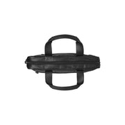 Narvik Full-Grain Leather Laptop Bag para Mujer - Structured Side Profile Showing Gusset Depth &amp; Expansion Capacity